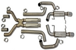 Mustang GT 5.0L 2011-14, Aft-Cat Exhaust System w/ "X" Crossover